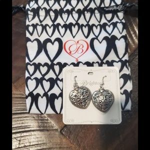 Classic Brighton silver heart earrings.